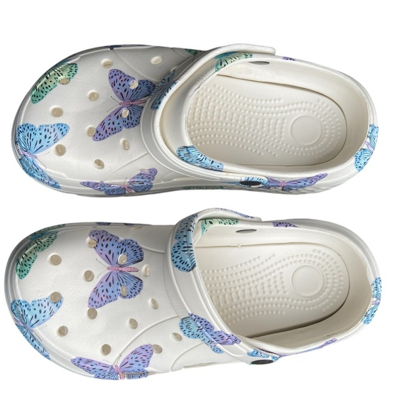Clogs Woman Butterfly 2 inch platform EVA material NEW - Picture 4 of 6